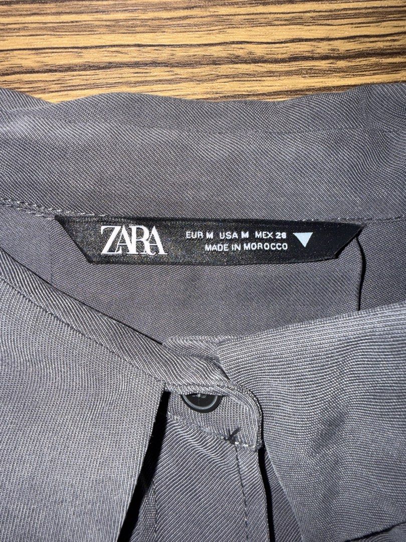 Zara Grey Button-Up Shirt (Category: Others Tops) located in Rizal. Submitted by prelovedbykash (Listing ID 1464730329, Image 3). Description: .