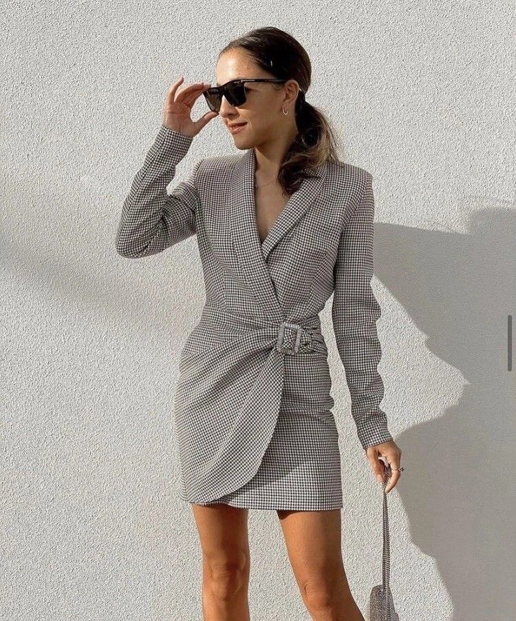 Zara Houndstooth Blazer Dress (Category: Dresses) located in Pasig City. Submitted by ecasarmientodv (Listing ID 1464671999, Image 1). Description: bust 34 inches waist 28-29 inches.
