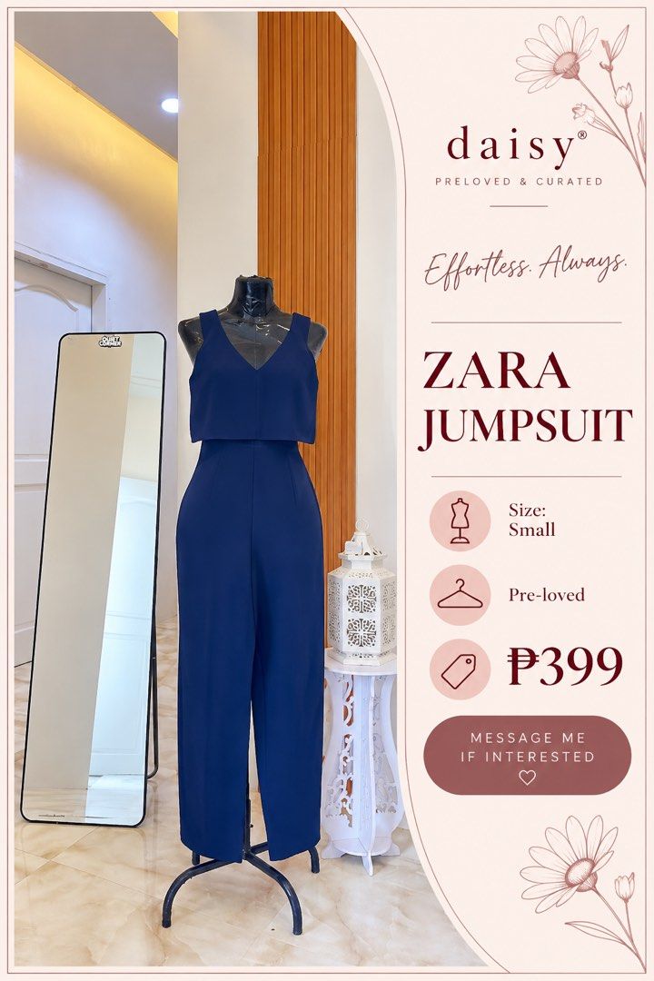 zara jumpsuit (Category: Jumpsuits) located in Zamboanga. Submitted by daisy_dresses (Listing ID 1464765519, Image 1). Description: Pre-loved dress in good condition. Lightly used and well cared for. Stylish and comfortable, perfect for casual outings, dates, events, or everyday wear. No major flaws or damages. Please check the photos for the actual condition and details. 📌 Pre-loved item 📌 Lightly used 📌 Good condition 📌 PHP 399 📌 Shipping 