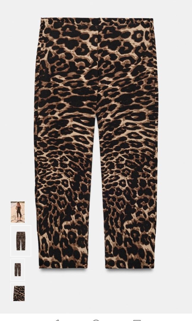 zara leopard tube & capri trousers (Category: Sets or Coordinates) located in Batangas. Submitted by glamour_clothing (Listing ID 1464572694, Image 3). Description: small tube 34b bust area small pants 27-28 waist.
