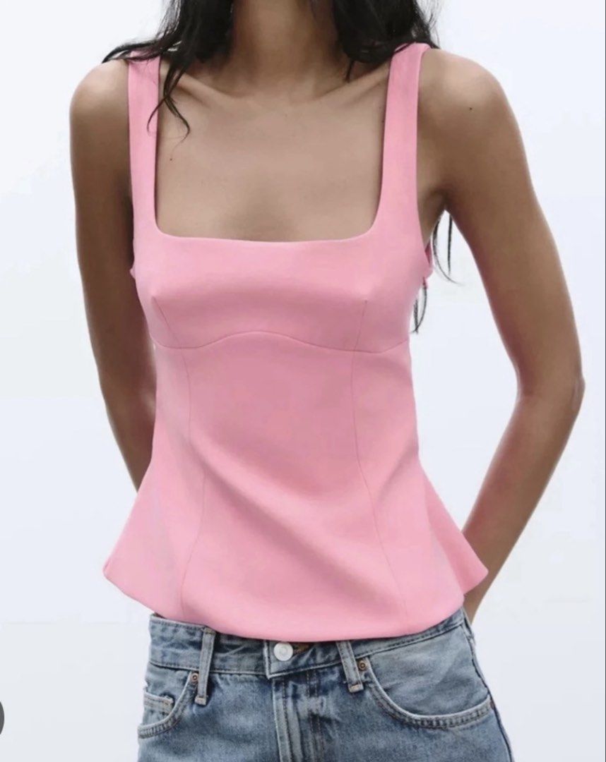 ZARA Pink with Bow Back Top (Category: Others Tops) located in Manila. Submitted by ccollection_ (Listing ID 1464706847, Image 3). Description: It has minimal issues inside, .
