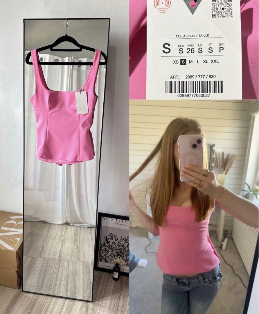 ZARA Pink with Bow Back Top (Category: Others Tops) located in Manila. Submitted by ccollection_ (Listing ID 1464706847, Image 1). Description: It has minimal issues inside, .