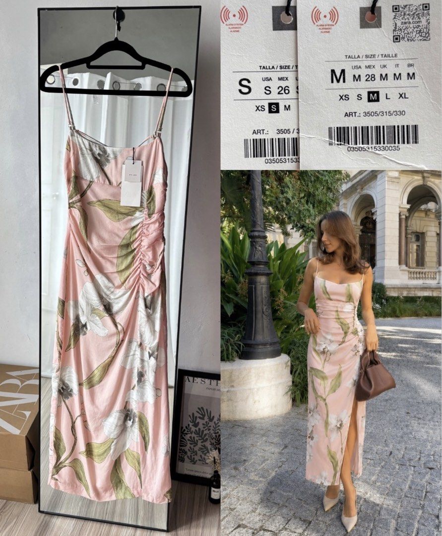 ZARA Printed Linen Blend Dress (Category: Dresses) located in Manila. Submitted by ccollection_ (Listing ID 1464705208, Image 1). Description: Available size on Tag: Small Medium ❌SOLD❌.