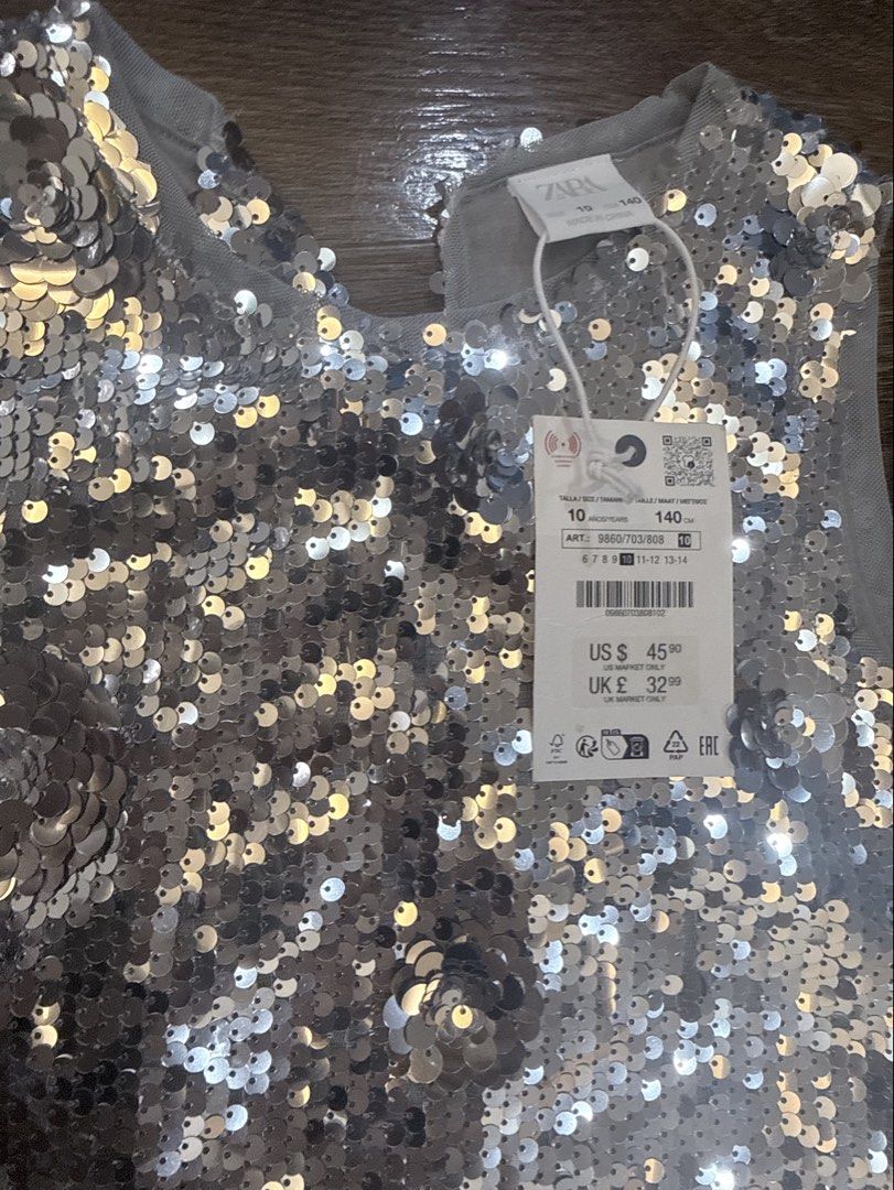 Zara sequin dress for kids (Category: Babies & Kids Fashion) located in Quezon City. Submitted by joyandjoy (Listing ID 1464594369, Image 2). Description: .