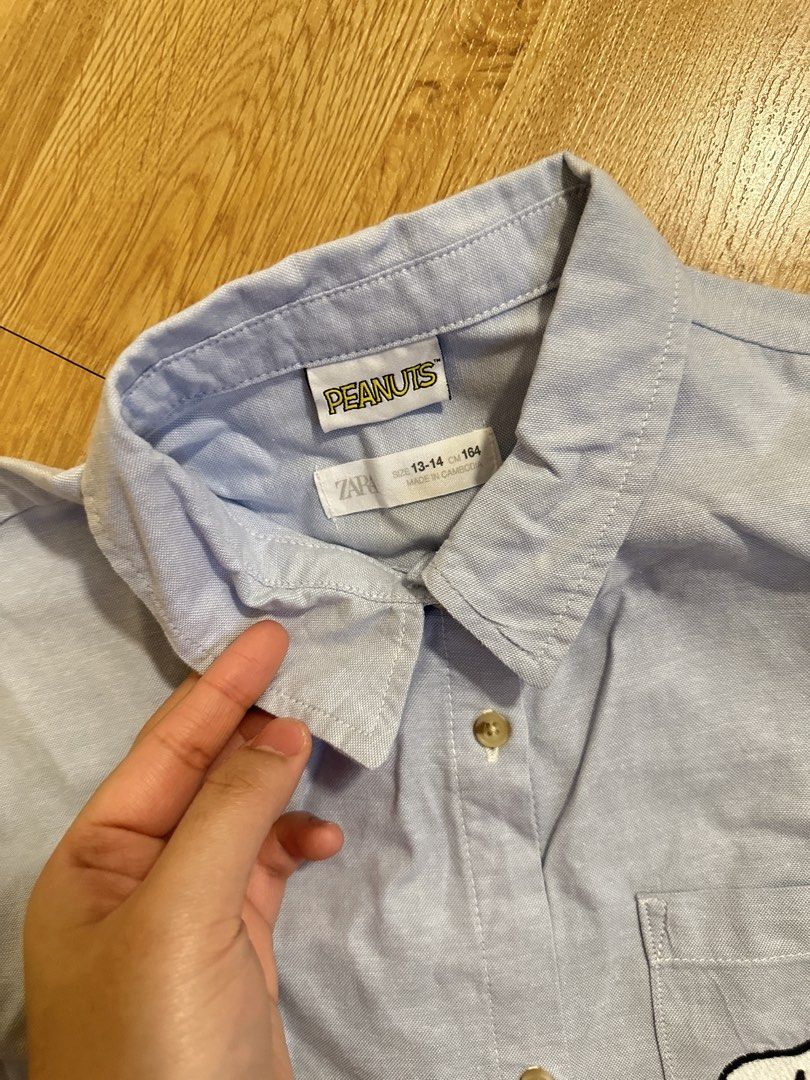 [ZARA] snoopy blue longsleeve polo (Category: Longsleeves) located in Cainta. Submitted by m4tchyyy (Listing ID 1464654295, Image 3). Description: bought from zara kids, best fits xs-s frames 🍀 mode of payment: gcash or bdo 🍀 mode of delivery: j&t express, ggx, or same day delivery within metro manila feel free to inquire! 🩷.