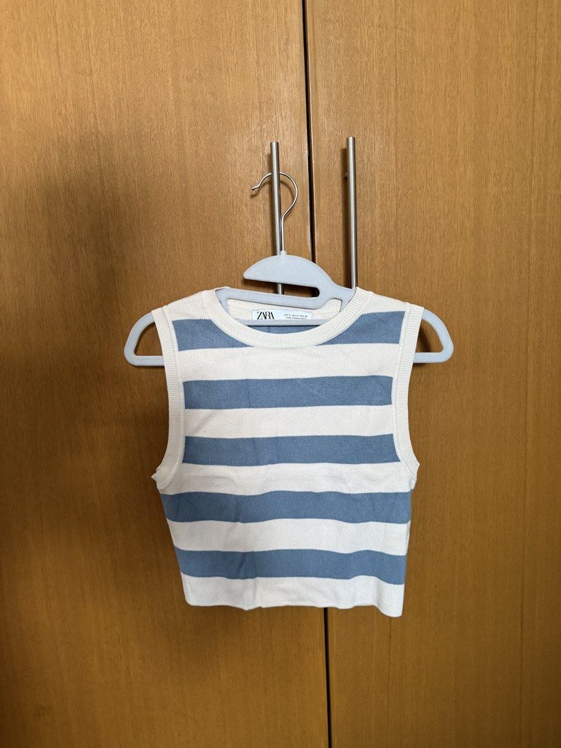 Zara Striped Sleeveless Top (Category: Sleeveless) located in Pasig City. Submitted by helloimnicee (Listing ID 1464717636, Image 1). Description: used twice no when worn rfs: declutterring size M but can fit S last price posted .