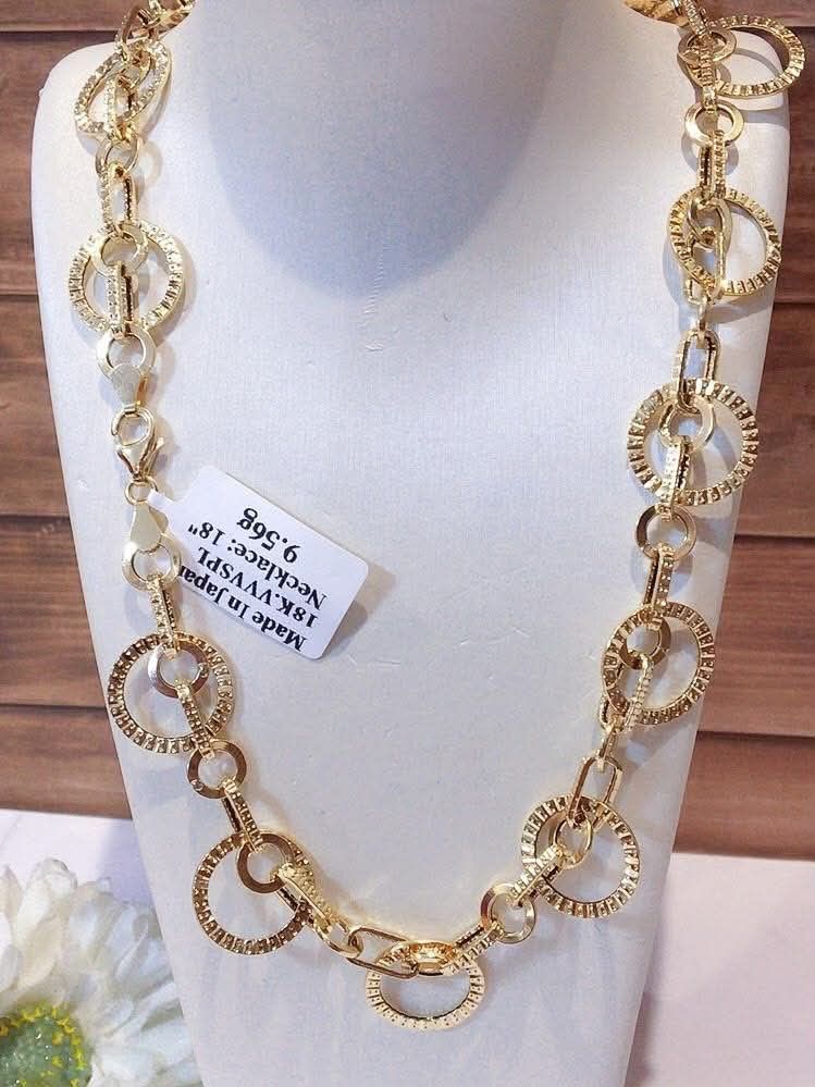 18k Japan gold link necklace (Category: Necklaces) located in Manila. Submitted by bhelgoldseller2ndaccount (Listing ID 1464835053, Image 1). Description: New!!✨New!!✨New!! Authentic 18k Japan Golds 💯pawnable/naisasanla 💯with high appraisal rate 💯good investment 💯Direct supplier price 👉OPEN for resellers 🌺please take time to evaluate their actual sizes and grams 👉Best panggift for all occasions ✅ Sold per grams not per piece Kya lowest pri