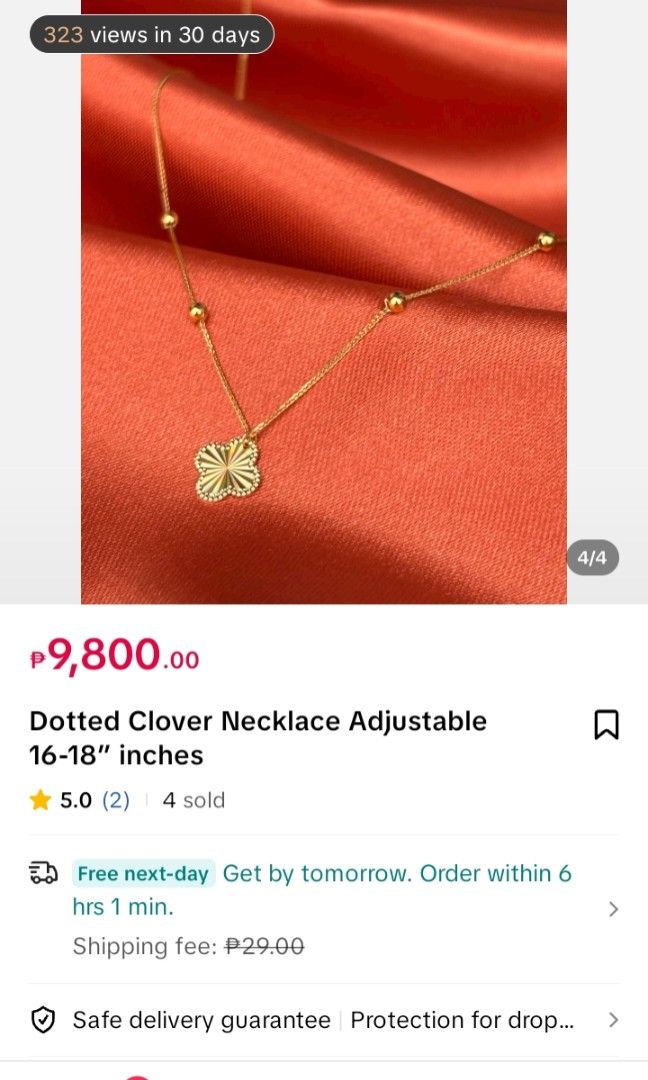 18k pawnable (Category: Necklaces) located in Manila. Submitted by karenjorenjam (Listing ID 1464805542, Image 1). Description: .95 grams. reason for sale: need funds.