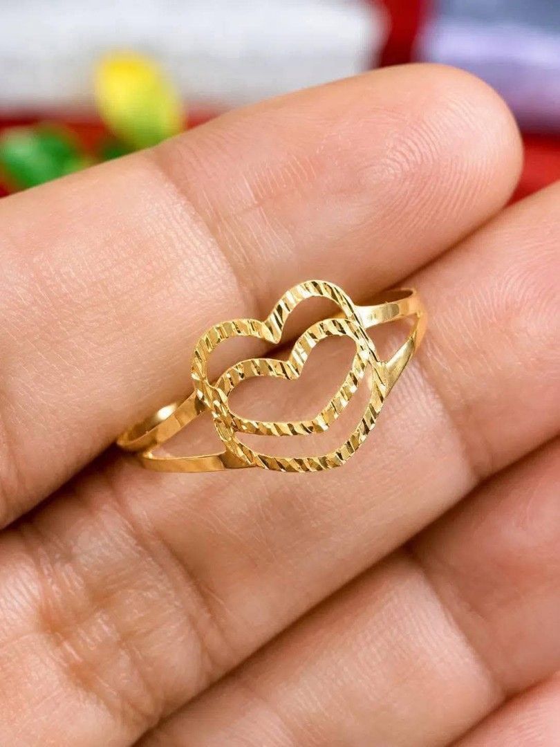 18K Saudi Gold Double Open Heart Ring (Category: Rings) located in Caloocan City. Submitted by cheskhaionlinestore2.0 (Listing ID 1464792385, Image 3). Description: 18K Pure Saudi Gold Double Open Heart Ring Size 6,7,8 ₱2500 only 📌 🍒 Pawnable/ Nasasangla💯 🍒 Brandnew 💯 🍒 Ship via JNT/ LBC 🍒 Lalamove for same day delivery 🍒 We accept COD COP with downpayment to avoid cancellation of orders ⚡ How to Order? Please feel free to message us dire
