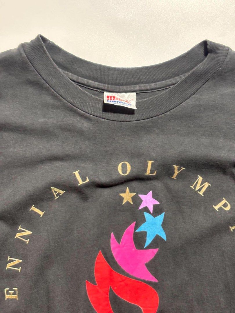 1996 Atlanta Olympics (Category: Tshirts & Polo Shirts ) located in Calamba. Submitted by twstwrld (Listing ID 1464901145, Image 2). Description: Vintage Atlanta Olympics 1996 Large - 22x28 Hanes Tag.