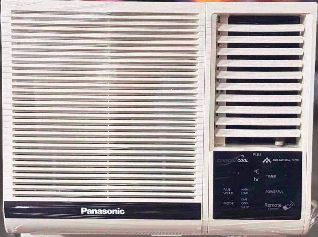 1HP Panasonic Digital Window Type Air Conditioner (Category: Air Conditioning and Heating) located in Manila. Submitted by almira_03 (Listing ID 1464769996, Image 1). Description: - Brand: Panasonic window type air conditioner - Color: Clean off-white finish - Display: Digital temperature display with easy-to-use control panel on the right - Control: Fan speed settings, timer, mode buttons, and remote control compatible - Airflow: Front panel wit