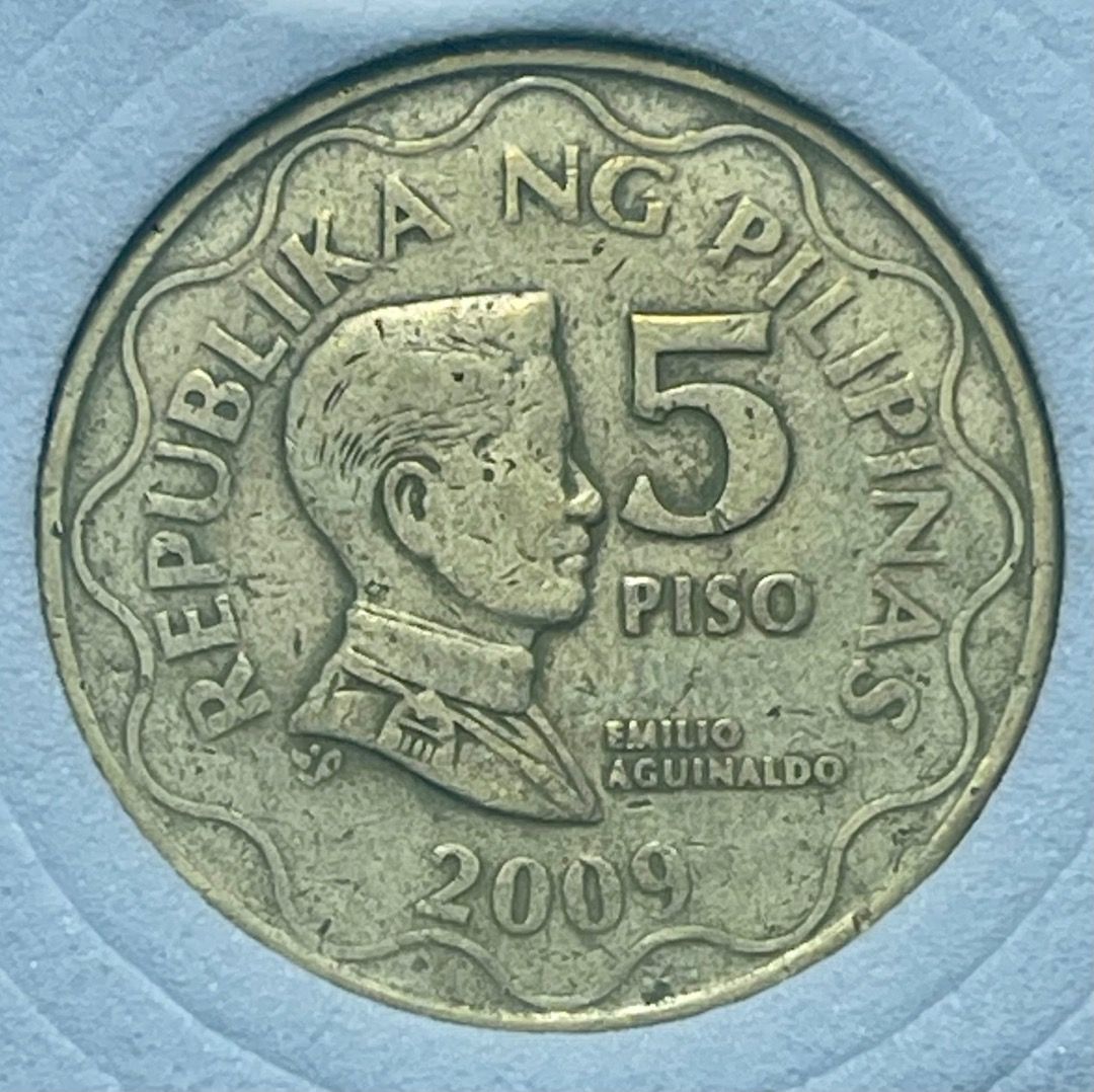 2009 Five Piso Coin (Category: Currency) located in Mandaluyong City. Submitted by brightbear_6d8f63 (Listing ID 1464884540, Image 1). Description: Rev Die IV, 7.7gms.