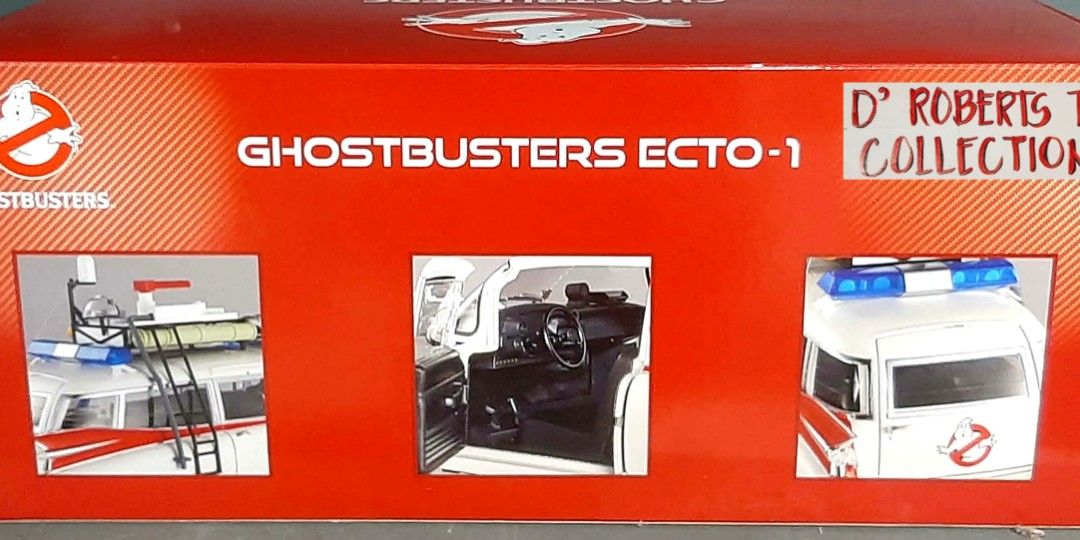 2013 Hot Wheels Heritage Ghostbusters Ecto-1 1/18 Scale Diecast (Model BCJ75) (Category: Vehicle & Diecast Models) located in Liloan. Submitted by angelyneroberts_171329 (Listing ID 1464770455, Image 1). Description: FOR SALE 2013 Hot Wheels Heritage Ghostbusters Ecto-1 1/18 Scale Diecast (Model BCJ75) DESCRIPTION : - 1959 Cadillac Miller-Meteor ambulance from the 1984 Ghostbusters film. -Large 1/18 collector's scale. - - Manufactured by Hot Whee