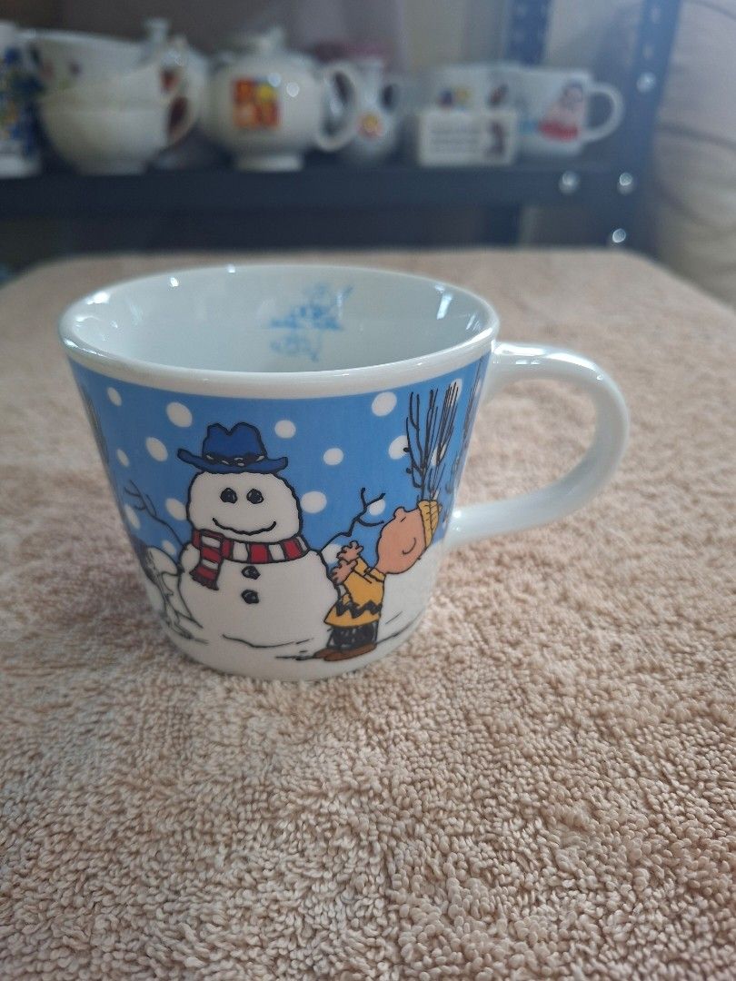 2019 Peanuts Snoopy Mug (Category: Coffee & Tea Tableware) located in Consolacion. Submitted by luxekerei (Listing ID 1464773920, Image 1). Description: - a 2019 Peanuts x KFC Japan limited-edition Snoopy blue snowman soup mug.
