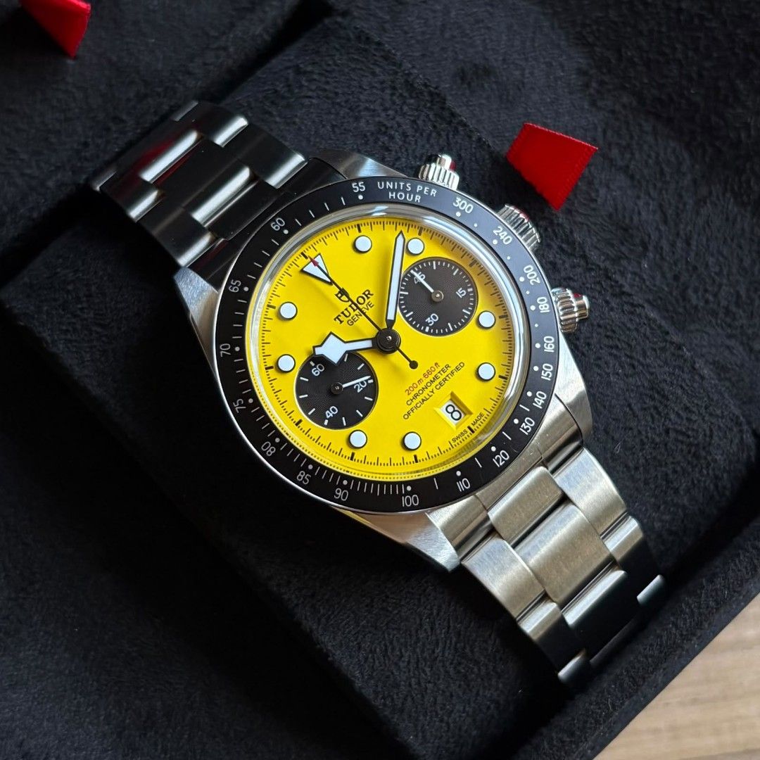 2026 BLACK BAY CHRONO 39 (Category: Luxury Watches) located in Taguig. Submitted by atlwatchesph (Listing ID 1464960036, Image 1). Description: 🐝 BLACK BAY CHRONO 39 🐝 M79310N - 0001 🐝 YELLOW DIAL NICKNAME BUMBLEE BEE 🐝 39MM NEW MODEL 🐝 BRAND NEW | COMPLETE SET 🏷 527,000.00 🇵🇭 ⌚️ Watch posted is available & in stock 🤝 📲 Posted price Slightly negotiable. For serious inquiries- please message me directly for best deal possible 💯 All time