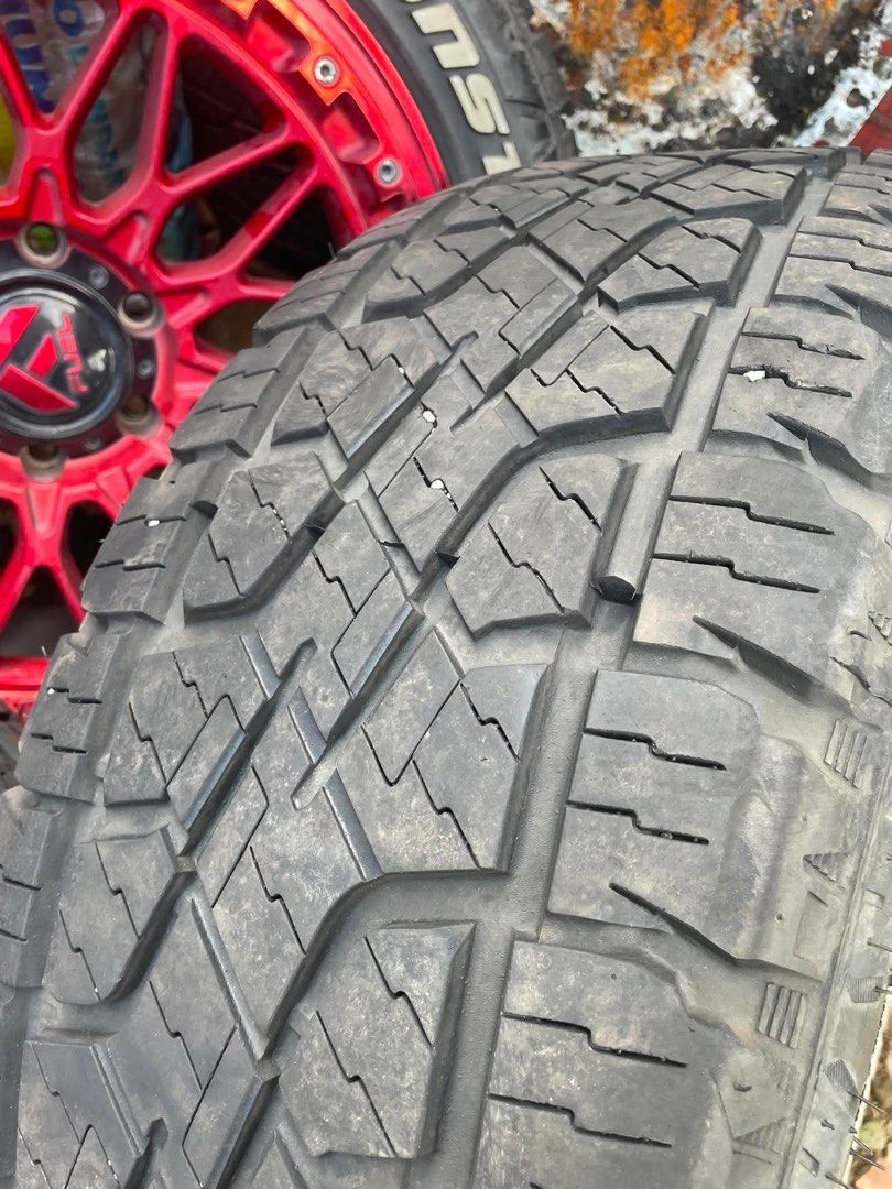 20s fuel mags with monsta tires (Category: Mags and Tires) located in Valenzuela. Submitted by nico.robin18 (Listing ID 1464785280, Image 2). Description: •20s fuel mags with monsta tires •265/50/r20 •2024 prod date •99% threadlife •with minimal scratches •Open for add swap •Negotiable for sure buyer.