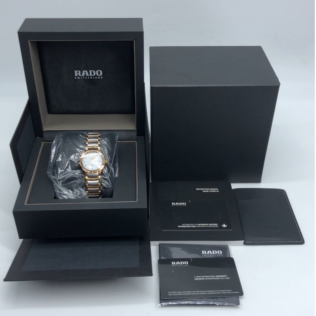 267007752 RADO WATCH CENTRIX AUTOMATIC WATCH (Category: Luxury Watches) located in Taguig. Submitted by ecoring.ph (Listing ID 1464782398, Image 2). Description: ◆CONDITION: B ◆DESCRIPTIONS: (Other defects/info:) The bezel, case back, end pieces, crown, links, and clasp of the watch are scratched, have minimal stains and dirt, and show signs of use. The links of the watch are bent and show signs of use. MOVEMENT: * AUTOMATIC MECHANISM: * WORKING 