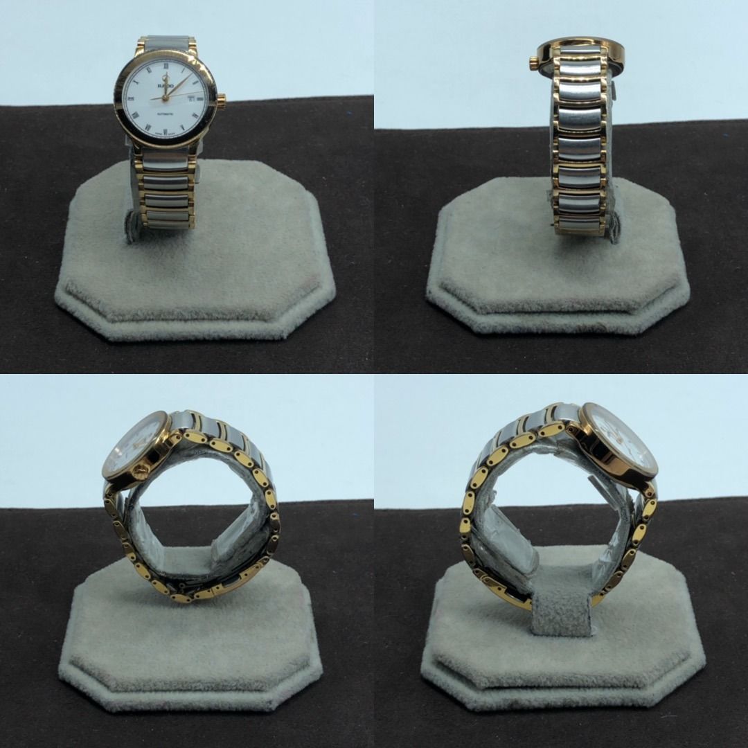 267007752 RADO WATCH CENTRIX AUTOMATIC WATCH (Category: Luxury Watches) located in Taguig. Submitted by ecoring.ph (Listing ID 1464782398, Image 3). Description: ◆CONDITION: B ◆DESCRIPTIONS: (Other defects/info:) The bezel, case back, end pieces, crown, links, and clasp of the watch are scratched, have minimal stains and dirt, and show signs of use. The links of the watch are bent and show signs of use. MOVEMENT: * AUTOMATIC MECHANISM: * WORKING 