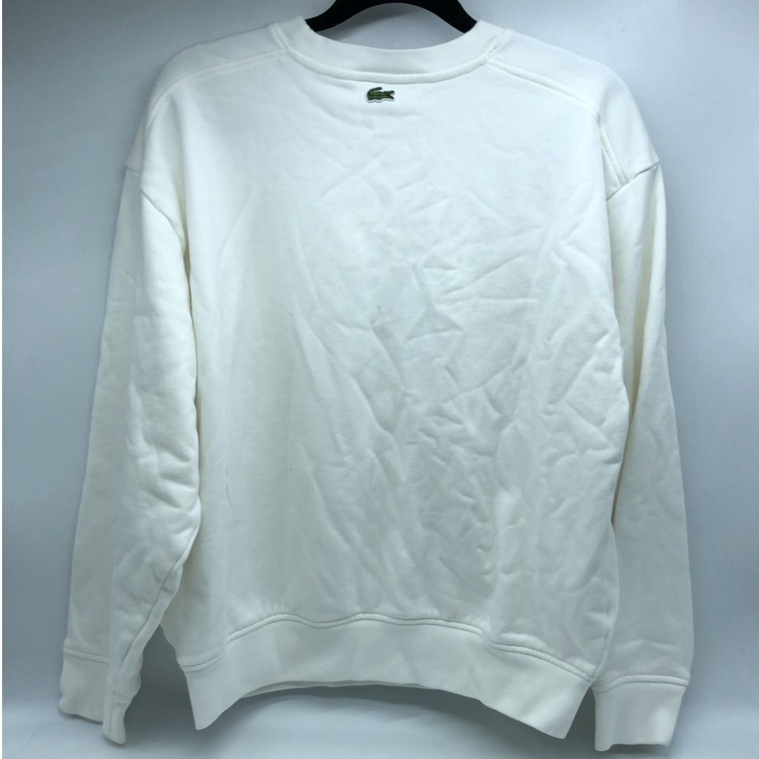 267009506 LACOSTE CLOTHES WHITE SWEATER SIZER 40 (Category: Coats, Jackets and Outerwear) located in Taguig. Submitted by ecoring.ph (Listing ID 1464782991, Image 2). Description: ◆CONDITION: B- ◆DESCRIPTIONS: (Other defects/info:) The body of the sweater has minimal stains and dirt and shows signs of use. Around the collar of the sweater is has a make up stains. * SIZE: ◆SHOULDER TO SHOULDER: 20inches. (approximately only) ◆BUST: 52inches. (appr