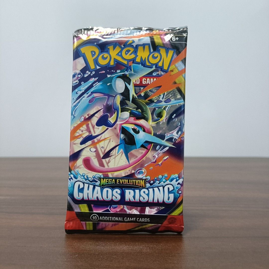 30TH Pokemon TCG: Mega Evolution Chaos Rising Booster Pack (SEALED) (Category: Card Packs) located in Cavite. Submitted by brick-cardshop.ph (Listing ID 1464793920, Image 2). Description: ☑️Condition: Sealed 🏷️Price: Php 319 📍Location: Cavite 🧾Payment: Gcash, Maya, or Go Tyme Bank 🚚Shipping: LBC or Lalamove 🗒️Note: Prices may change without notice. Lowball offers will not be entertained..