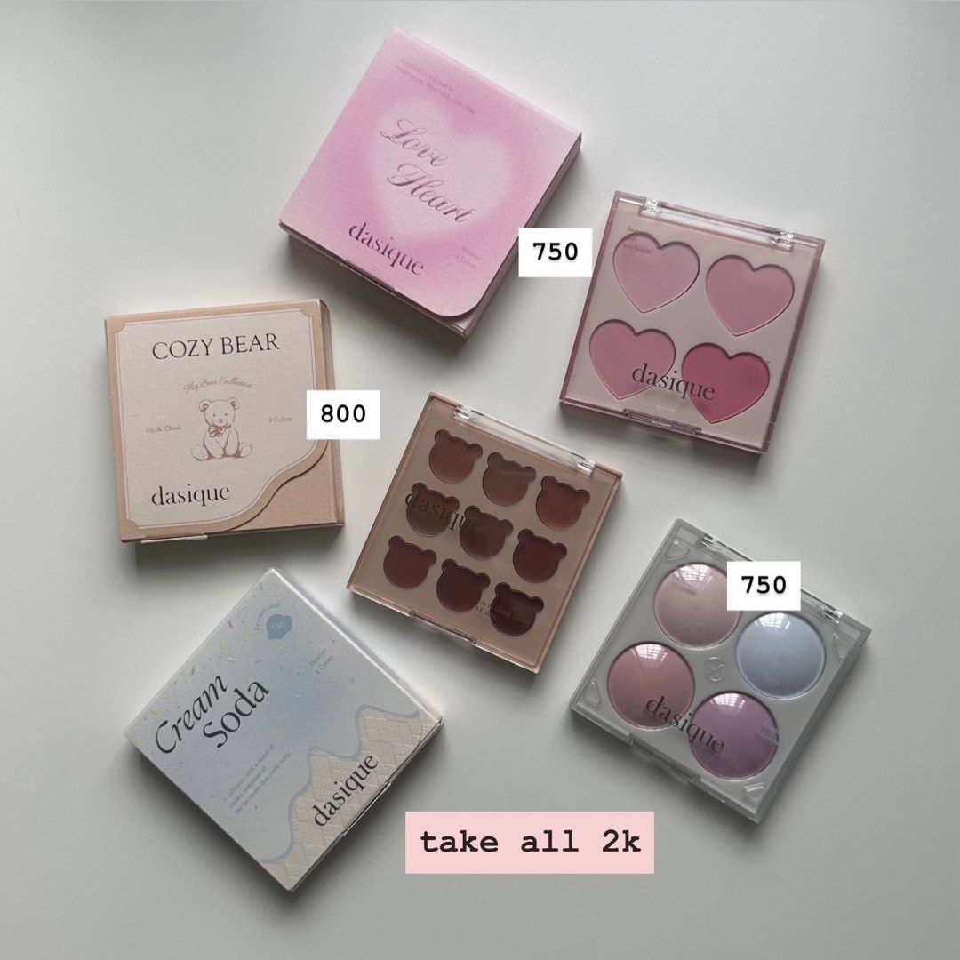[3 items] dasique eyeshadow palettes (Category: Makeup) located in Mandaluyong City. Submitted by annyeong07_ (Listing ID 1464795282, Image 1). Description: .