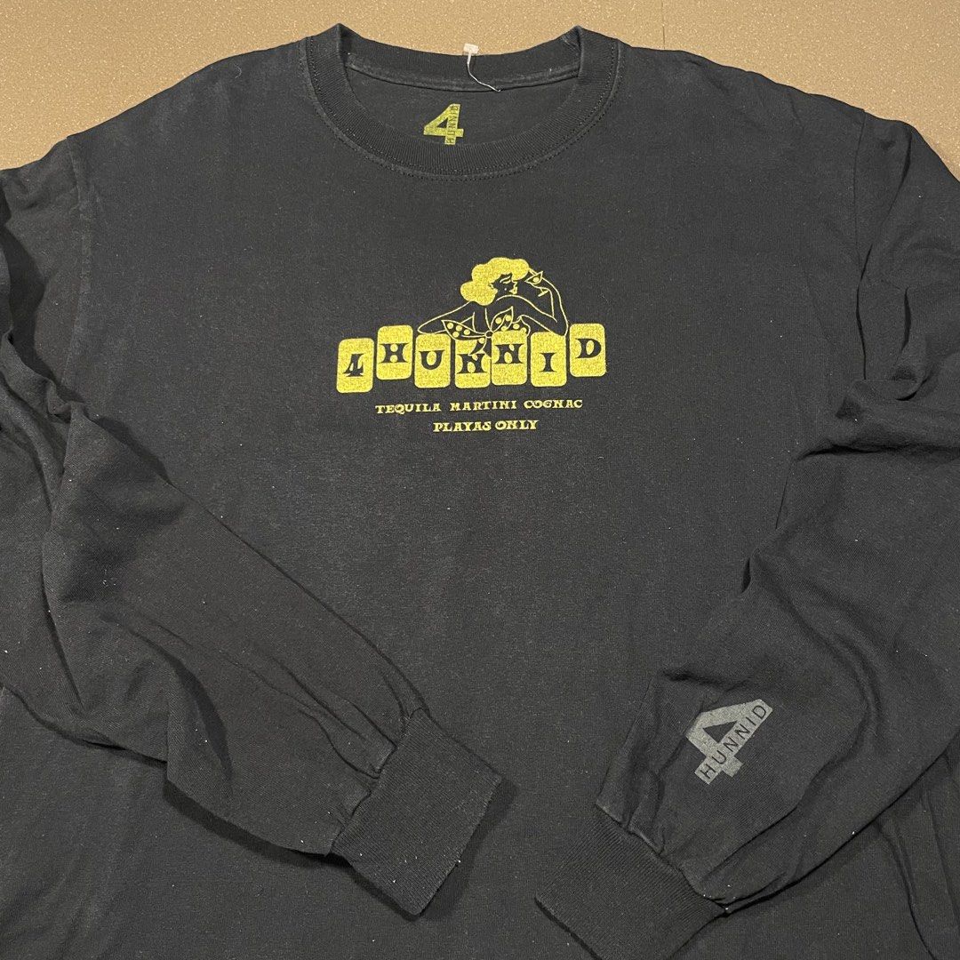 4Hunnid Playas Only Longsleeves (Category: Tshirts & Polo Shirts ) located in Puerto Princesa. Submitted by lookmomicanbuy (Listing ID 1464892045, Image 1). Description: Very good condition Has removable minor lints .
