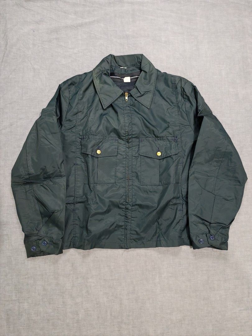 70s conqueror nylon uniform jacket (Category: Coats, Jackets and Outerwear) located in Baguio. Submitted by used_clothing2600 (Listing ID 1464874872, Image 1). Description: 70s conqueror nylon uniform jacket made in USA size large good condition signs of usage pit to pit 25 length 26.5 shoulders 16.5 sleeve length 26.5 P 680.