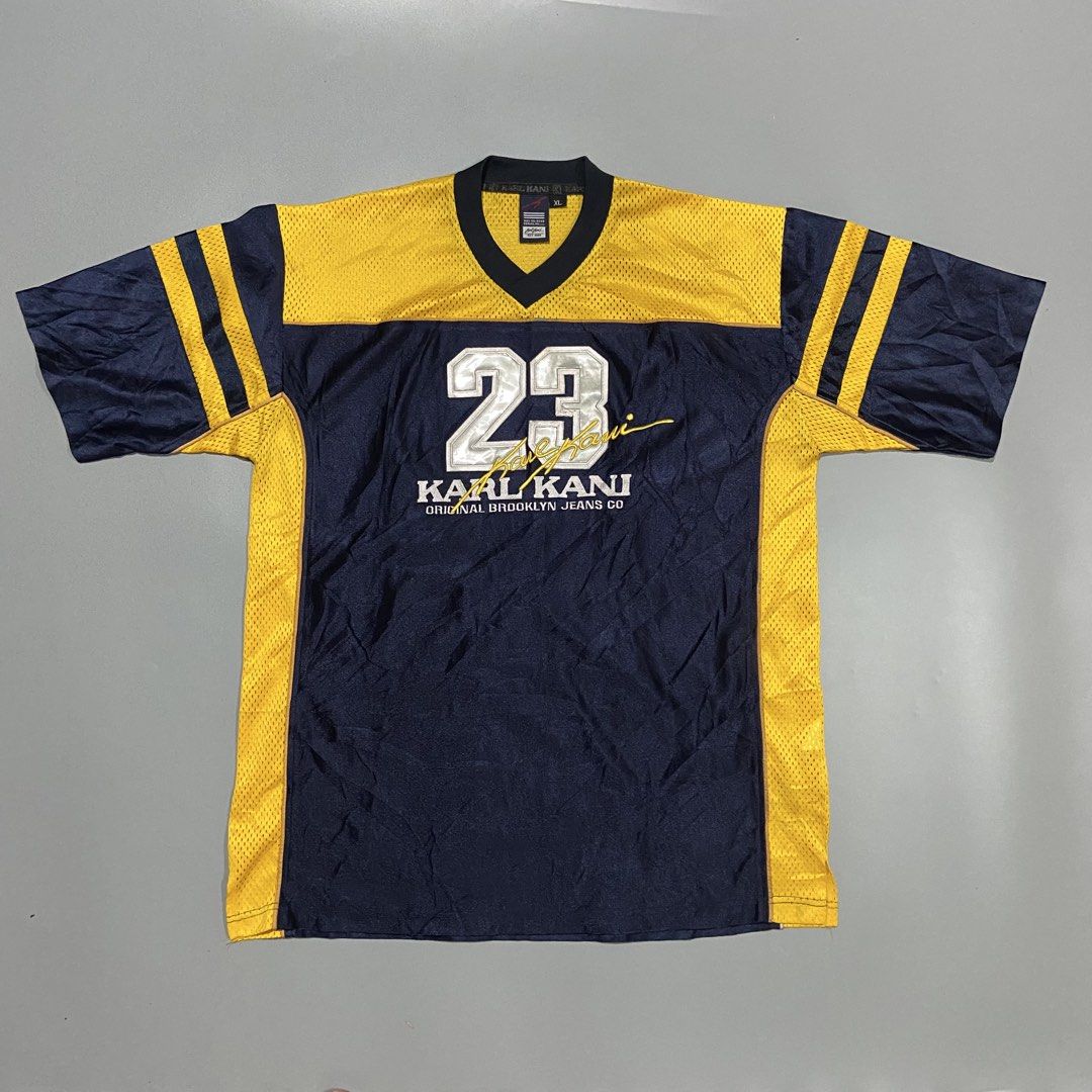 90s Karl Kani HipHop Jersey (Category: Activewear) located in Cebu City. Submitted by johngregmoldez03 (Listing ID 1464773799, Image 1). Description: 90s Karl Kani HipHop Jersey Size: XL Dimension: 25.5 Width / 32 Length Color Rate: 10/10 Excellent Condition - Need Wash Pm📩.