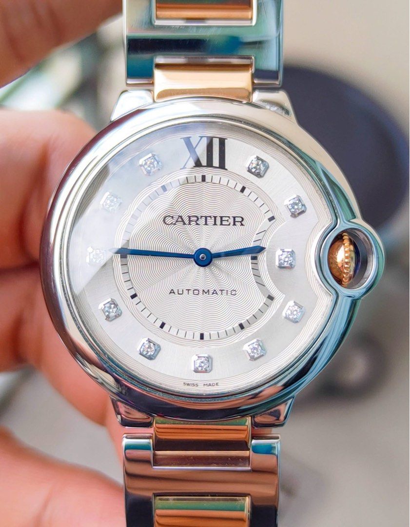 ✨ 2016 CARTIER BALLON BLEU TWO-TONE ✨ (Category: Men's Watches) located in Manila. Submitted by kristinepenafiel (Listing ID 1464951218, Image 2). Description: ✨ 2016 CARTIER BALLON BLEU TWO-TONE ✨ Elegant 36mm Ballon Bleu featuring a stunning Big Diamond Dial. 💎 💰 ₱368,000 Ref. WE902031 18K Rose Gold & Steel Automatic Movement Complete Set | 9/10 📍 Eastwood Showroom — By Appointment 📩 DM for inquiries..