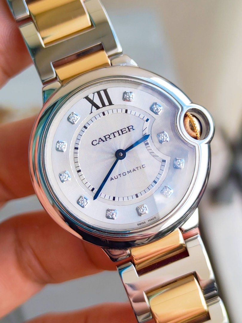 ✨ 2016 CARTIER BALLON BLEU TWO-TONE ✨ (Category: Men's Watches) located in Manila. Submitted by kristinepenafiel (Listing ID 1464951218, Image 1). Description: ✨ 2016 CARTIER BALLON BLEU TWO-TONE ✨ Elegant 36mm Ballon Bleu featuring a stunning Big Diamond Dial. 💎 💰 ₱368,000 Ref. WE902031 18K Rose Gold & Steel Automatic Movement Complete Set | 9/10 📍 Eastwood Showroom — By Appointment 📩 DM for inquiries..
