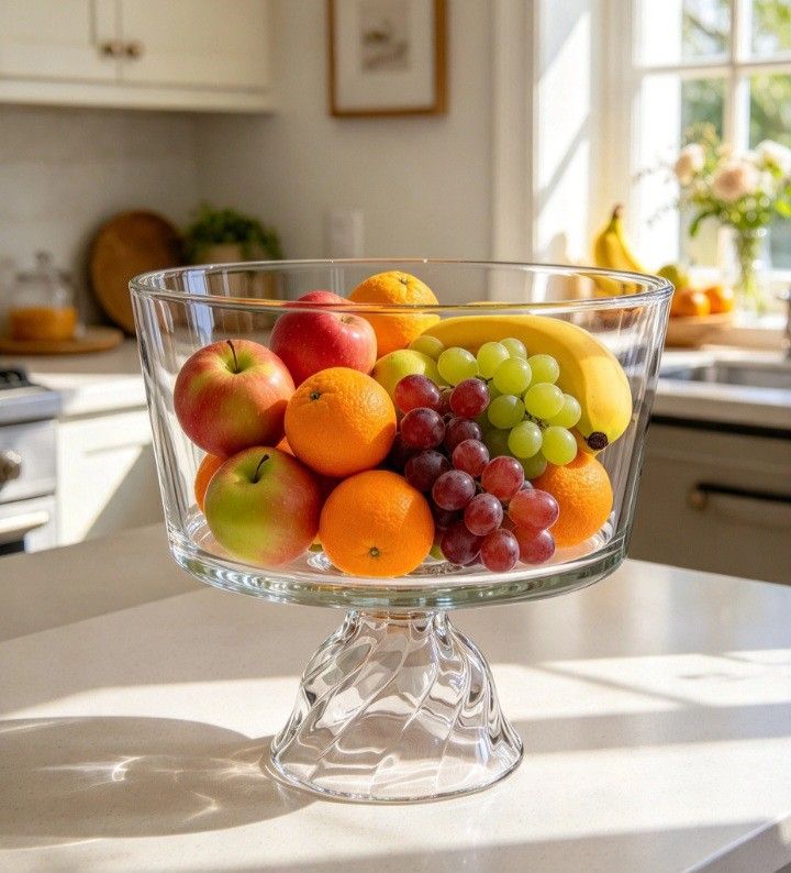 🍨 Heavy Thick Clear Glass Pedestal Bowl — Elegant & Solid! (Category: Other Kitchenware & Tableware) located in Quezon City. Submitted by wjmae (Listing ID 1460547728, Image 3). Description: ✨ Premium Quality — Thick, Weighty, Crystal-Clear Glass! ✨ 📋 Item Details - Material: Thick, heavy, high-quality clear glass — solid & substantial, feels premium & durable ​ - Design: Straight-sided bowl on a twist/swirl pedestal base — classic, elegant, ti