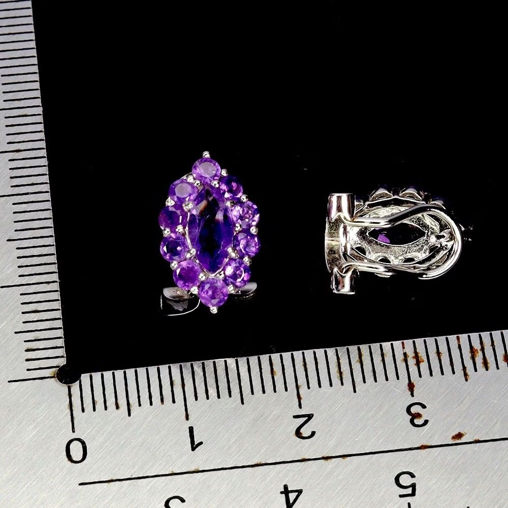 💯 Natural AMETHYST huggie type earrings (Category: Earrings) located in Kawit. Submitted by authentic_gemstones_byalton (Listing ID 1464962235, Image 2). Description: AVAILABLE ❗ 💯 NATURAL AMETHYST EARRINGS -Huggie latch type -Set in 925 silver -100% brand new item #amethyst #setin925silver #naturalgemstones.
