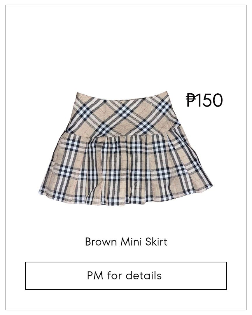 🌷 PERSONAL PRELOVED SALE 🌷 (Category: Skirts) located in Manila. Submitted by meya_meyathrift (Listing ID 1464784850, Image 3). Description: ✨ Nothing above ₱150! 👗 Mostly small sizes (22–24) 💗 Mostly unused or worn once 📩 PM po for the exact size and length. Thank you! 🫶.