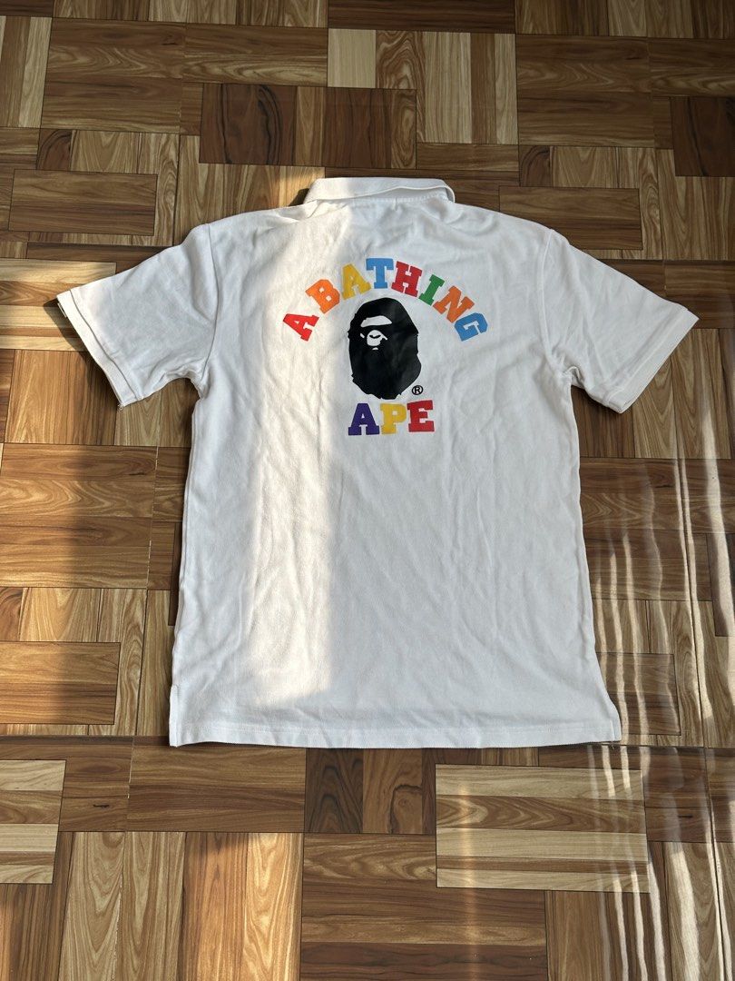 A Bathing Ape Polo Shirt (Category: Activewear) located in Manila. Submitted by aledobrian29085 (Listing ID 1464780319, Image 2). Description: Dimes: Width: 22 Length: 28 Size: M.