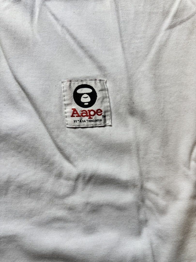 Aape (Category: Tshirts & Polo Shirts ) located in Baguio. Submitted by safetyzthrift (Listing ID 1464777302, Image 3). Description: Length 26 Waist 18 need wash lang po may stains.