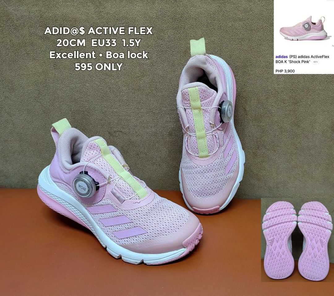 ADIDAS ACTIVE FLEX (Category: Babies & Kids Fashion) located in Cebu City. Submitted by shopwithshee (Listing ID 1464932356, Image 1). Description: Hi🖐 Welcome to my shop! All items are guaranteed 💯 orig. All Br@nded preloved items with ff conditions; Likenew ( LN), Excellent Used condition ( EUC), Very good condition (VGUC) Kindly refer Details in the pic. Dont hesitate to dm for more pics and angle you want to see. I will be happy to respond 