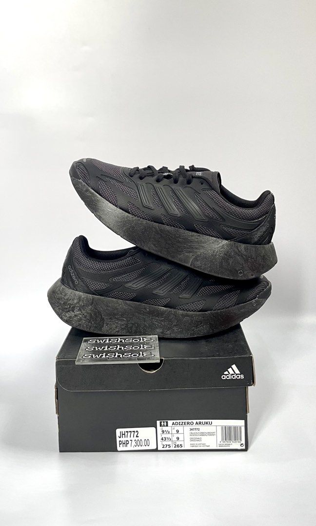 ADIDAS ADIZERO ARUKU (Category: Sneakers) located in Pasig City. Submitted by swishsole (Listing ID 1464904551, Image 1). Description: ADIDAS ADIZERO ARUKU 📦 Brand New with box & tag 🛒 SALE: ₱4495 ✅ 🏷️ SRP: ₱7,300 ❌ 📏 Mens: US 9.5 on hand Other sizes are available for pre order 📈Price may change without prior notice MODE OF PAYMENT: 📲 GCASH verified account 🏦 Bank Transfer ( BDO ) Required downpayment to avoid cancellation ALL SALES ARE FI