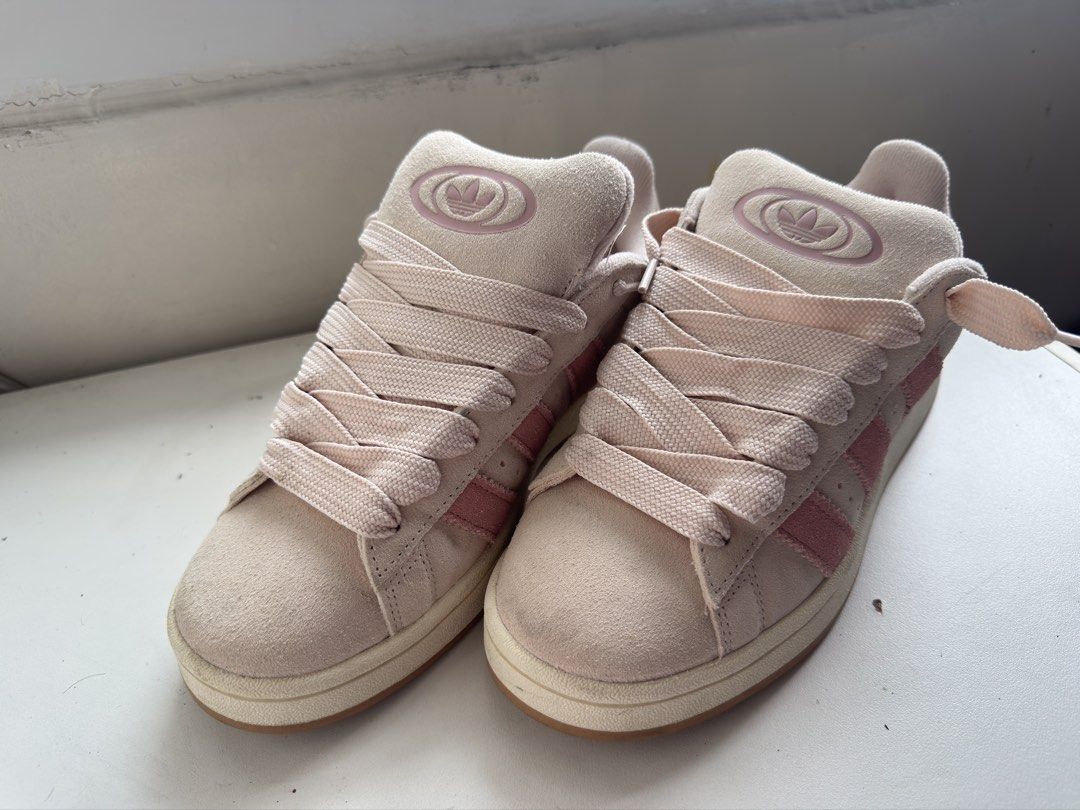 Adidas Campus 00 baby pink (Category: Sneakers) located in Manila. Submitted by shopwdimwit (Listing ID 1464825846, Image 2). Description: Rfs: Used it once just for a street wear party themed bday, lil bit of dust but mint condition and clean. .