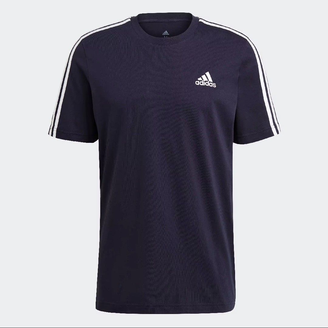 Adidas Essentials 3 Stripes Tshirt Blue (Category: Activewear) located in Binan City. Submitted by pauled (Listing ID 1464967540, Image 3). Description: Available - Adidas Essentials 3 Stripes Shirt - Original with Tag Brand New - Size Medium color Blue - For Casual Everyday wear or Sportswear P 1,700 (SRP) ❌ P 950 only ✅ Binan, Laguna.