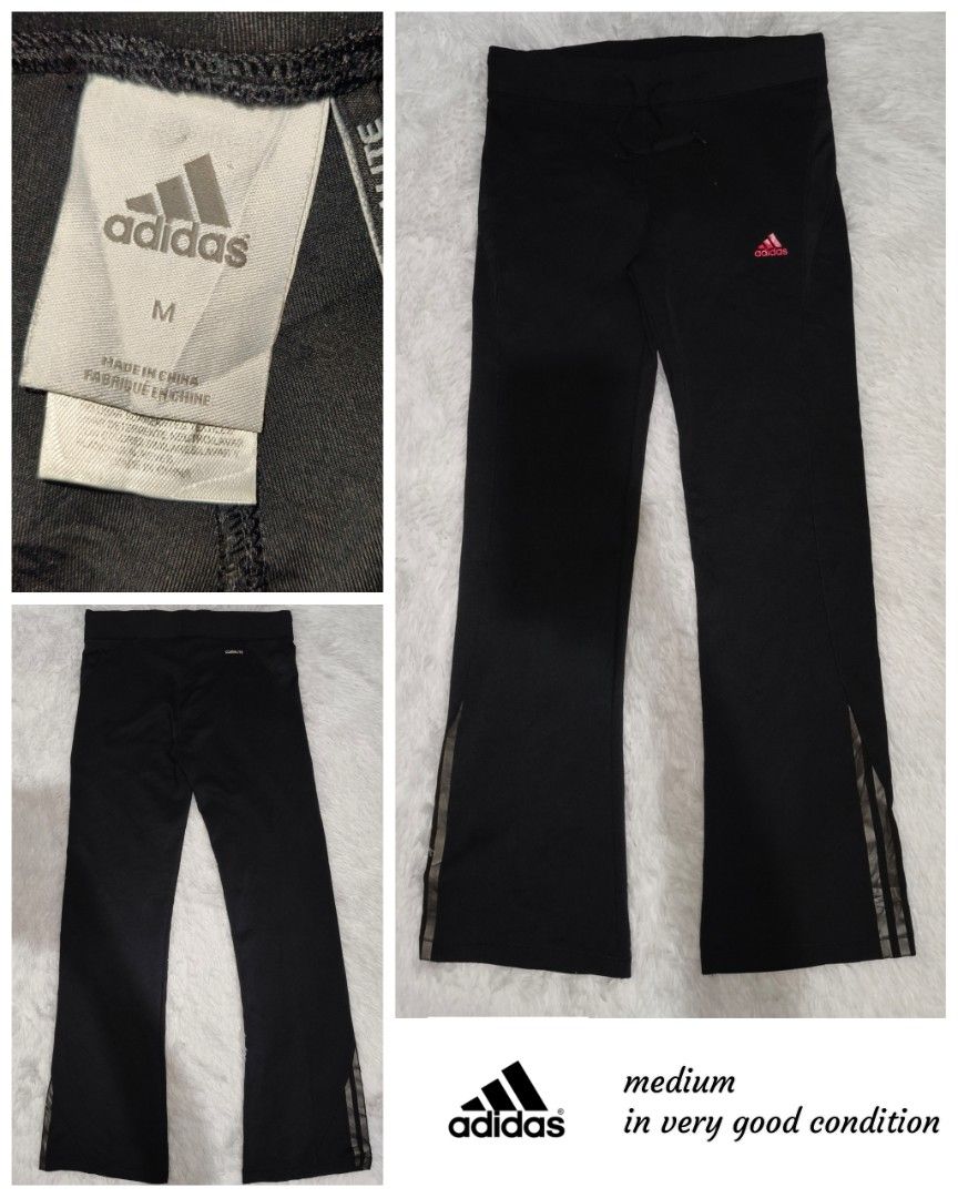 Adidas flared track pants (Category: Activewear) located in Midsayap. Submitted by leighdeelovelylocks (Listing ID 1464897949, Image 1). Description: handpicked and carefully thrifted in very good condition.