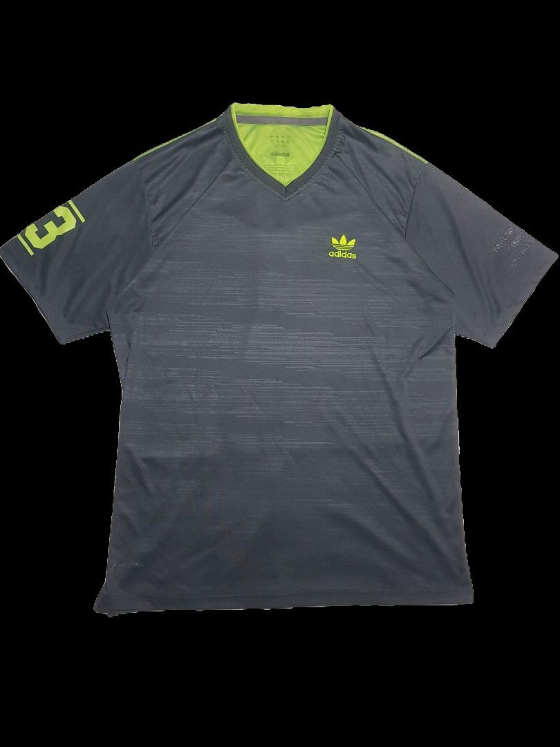 ADIDAS JERSEY (Category: Activewear) located in Manila. Submitted by arttchive (Listing ID 1464926991, Image 1). Description: Adidas Vneck jersey L on tag Length: 29 Width: 21 Color rate: 9/10 Excellent condition ₱299.00+shipp Available✅.