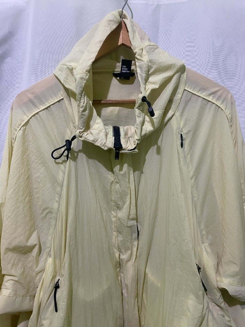 Adidas Light Yellow Windbreaker Jacket Size L (Category: Coats, Jackets and Outerwear) located in Quezon City. Submitted by elihur.tuazon (Listing ID 1464905331, Image 3). Description: - Brand: Adidas - Color: Light yellow - Size: A/L (170/92A) - Material: Lightweight nylon (easy to pack) - Design: Hooded with adjustable drawstrings, full zip closure - Pockets: Convenient zippered side pockets - Details: Elastic cuffs and brand logo printed on th