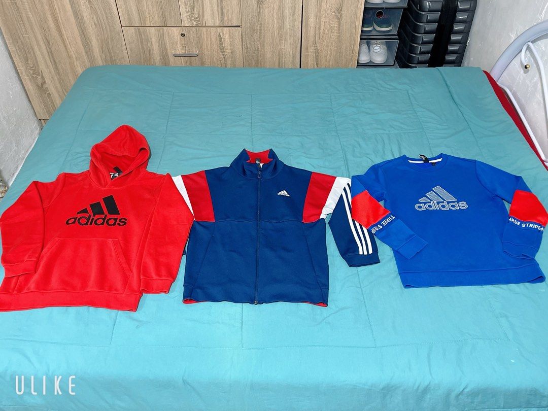 Adidas set of 3 Large (Category: Coats, Jackets and Outerwear) located in Angeles City. Submitted by sjd_stuff (Listing ID 1464829998, Image 1). Description: .