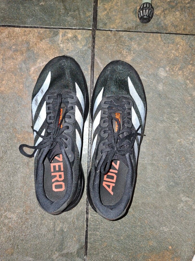 ADIZERO Evo Sl Japan bought (Category: Sneakers) located in Manila. Submitted by mialiurshop (Listing ID 1464901963, Image 1). Description: Used and bought in Japan. Good as new because never used it after going back ph due to its oversize on me. I just don't have a choice back then but bought it anyway because of the lightness and comfort. No box only Abc mart paper bag..