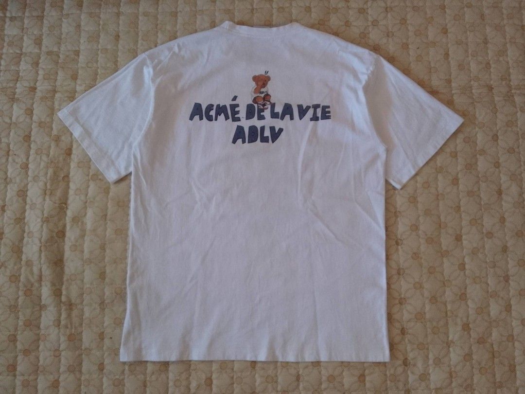 ADLV Bear T-Shirt White (Category: Tshirts & Polo Shirts ) located in Zamboanga. Submitted by nurbya898048 (Listing ID 1464923615, Image 3). Description: White t-shirt from ADLV. Graphic print on the front showing a bear holding its face, plus matching Tag size 1 Width 22 Length 29 In good condition Check all photos for details 550+shipping fee.