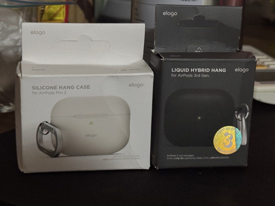 Airpods Pro 3 and 3rd gen Elago Case (Category: Earphones) located in Taguig. Submitted by mikeereys30 (Listing ID 1464786002, Image 1). Description: 500 for both 300 each Opened only pero unused..