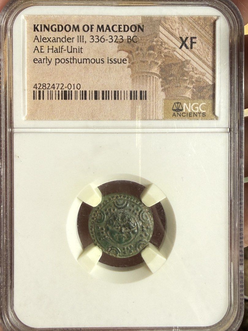 Alexander The Great Ancient Coin (Category: Currency) located in Manila. Submitted by pj26s (Listing ID 1464894102, Image 3). Description: For sale 35k Alexander The Great, 336-323BC NGC Graded Ancient Greek Macedon Bronze Shield.