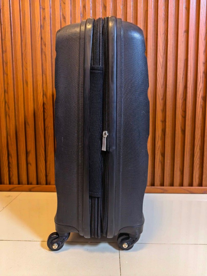 American Tourister (Category: Luggage) located in Manila. Submitted by jzjapansurplus (Listing ID 1464918251, Image 3). Description: Brand: American Tourister Model: Bon Air ✅ Small Handcarry Luggage ✅ H21.5" xW14" x D8.5-10 Inches ✅ High Quality DURABLE Body ✅ 100% Polypropylene body ✅ Impact and Shock Resistant! ✅ 360° Wheels All smooth ✅ Telescopic Aluminum Handle ✅ TSA007 Lock with Passcode ✅ Sign of usage scratch only no Crack Guaranteed ⬆️ 
