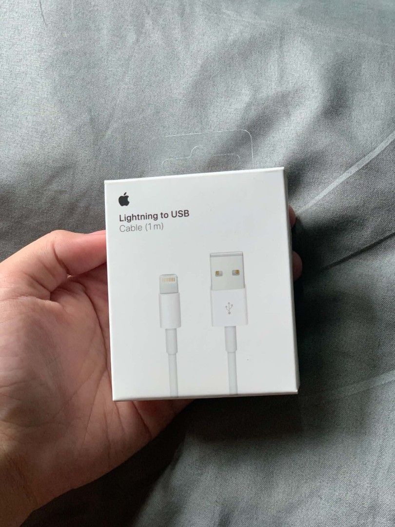 Apple Lightning to USB Cable 1M (Category: Chargers & Cables) located in Manila. Submitted by mightyflower.454704 (Listing ID 1464780851, Image 1). Description: Brand-new Sealed With Powermac receipt and Price .