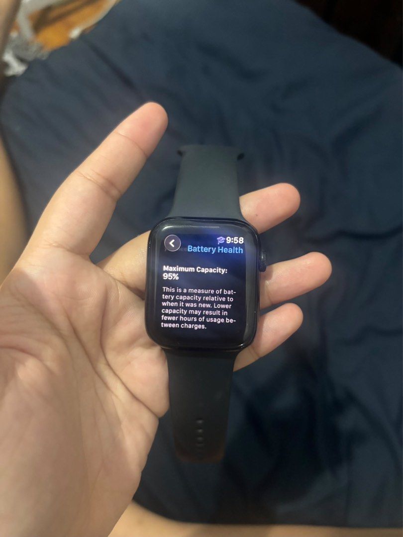 Apple watch SE 2nd Gen (Category: Wearables & Smart Watches) located in Manila. Submitted by newcloud_4a617 (Listing ID 1464780003, Image 3). Description: - Brand/Model: Apple Watch SE 2nd Generation - Color: Black - Condition: Lightly used for only 2 months, excellent working condition - Battery Health: 95% - Inclusions: Complete with original box, black sport band and charger - Reason for Selling: Upgraded to a newly gifted watch.